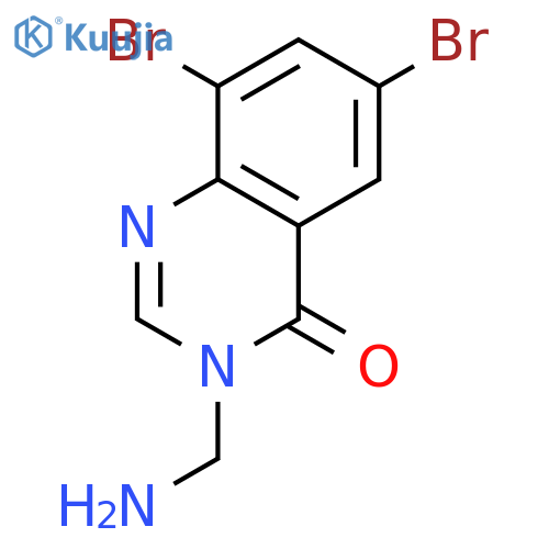 4(3H)-Quinazolinone, 3-(aminomethyl)-6,8-dibromo- structure