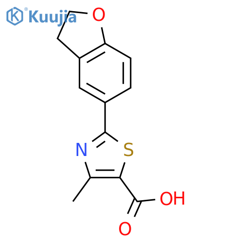 2-(2,3-Dihydro-1-benzofuran-5-yl)-4-methyl-1,3-thiazole-5-carboxylic Acid structure