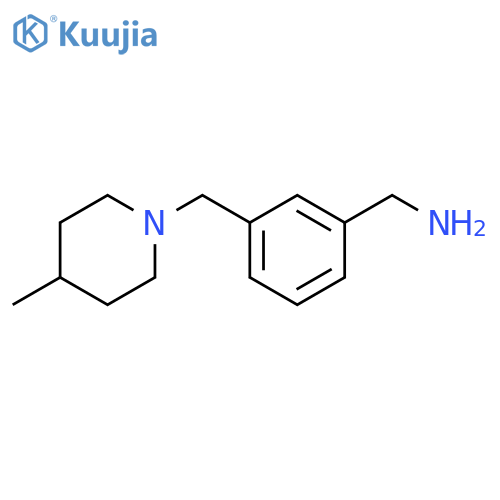 3-(4-Methylpiperidin-1-yl)methylbenzylamine structure