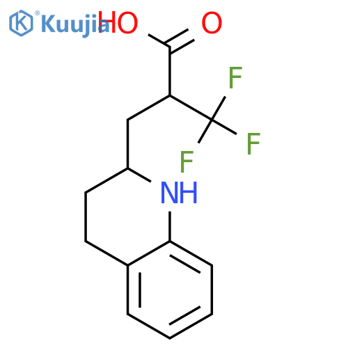 3-(1,2,3,4-Tetrahydroquinolin-2-yl)-2-(trifluoromethyl) propionic acid structure