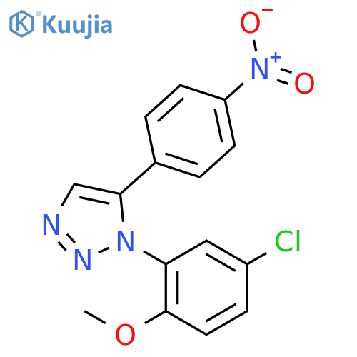 1H-1,2,3-Triazole, 1-(5-chloro-2-methoxyphenyl)-5-(4-nitrophenyl)- structure