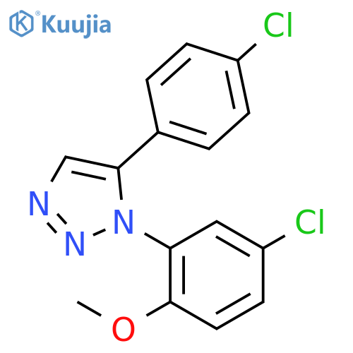1H-1,2,3-Triazole, 1-(5-chloro-2-methoxyphenyl)-5-(4-chlorophenyl)- structure