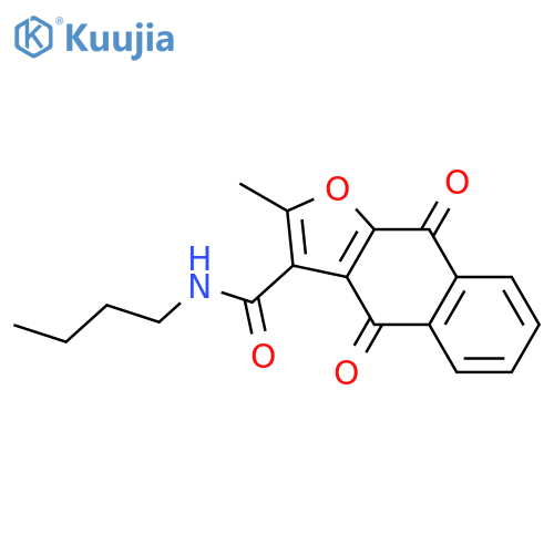 N-butyl-2-methyl-4,9-dioxo-4H,9H-naphtho2,3-bfuran-3-carboxamide structure