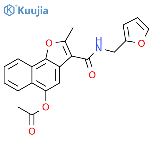 3-{(furan-2-yl)methylcarbamoyl}-2-methylnaphtho1,2-bfuran-5-yl acetate structure