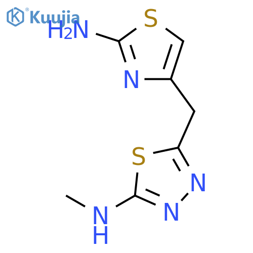 5-(2-amino-1,3-thiazol-4-yl)methyl-N-methyl-1,3,4-thiadiazol-2-amine structure
