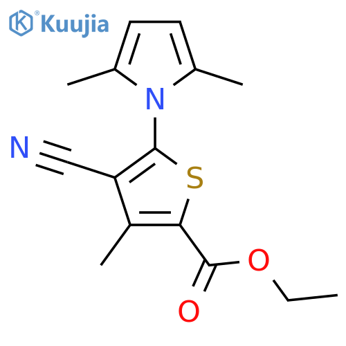 ethyl 4-cyano-5-(2,5-dimethyl-1H-pyrrol-1-yl)-3-methylthiophene-2-carboxylate structure