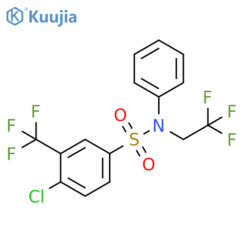 4-Chloro-N-phenyl-N-(2,2,2-trifluoroethyl)-3-(trifluoromethyl)benzenesulfonamide structure
