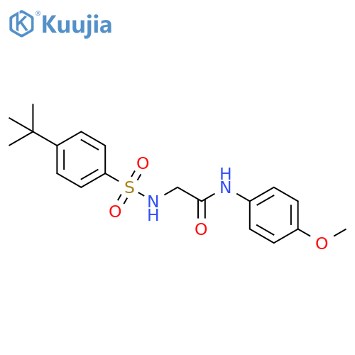 2-(4-tert-butylbenzenesulfonamido)-N-(4-methoxyphenyl)acetamide structure