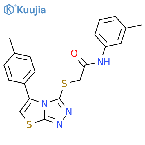 N-(3-methylphenyl)-2-{5-(4-methylphenyl)-1,2,4triazolo3,4-b1,3thiazol-3-ylsulfanyl}acetamide structure