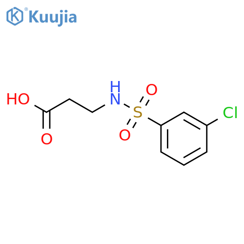 3-(3-chlorobenzenesulfonamido)propanoic acid structure