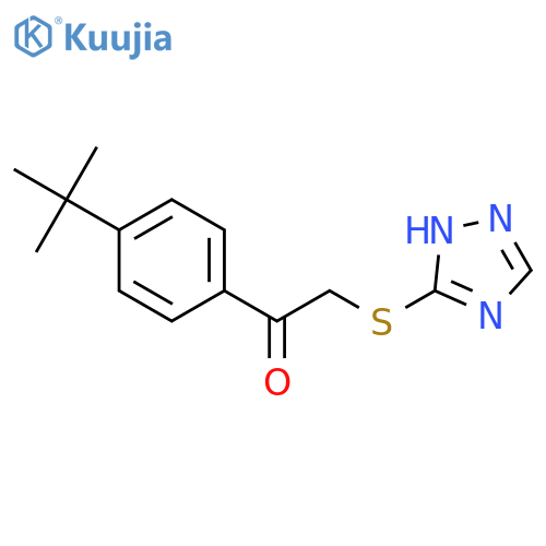 1-(4-tert-butylphenyl)-2-(1H-1,2,4-triazol-3-ylsulfanyl)ethan-1-one structure