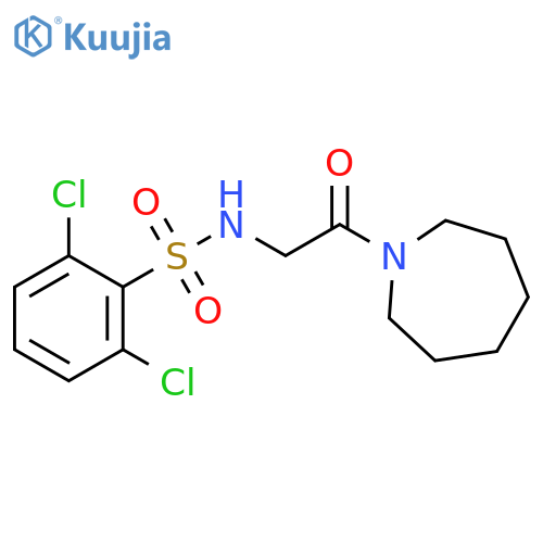 N-[2-(azepan-1-yl)-2-oxoethyl]-2,6-dichlorobenzene-1-sulfonamide structure