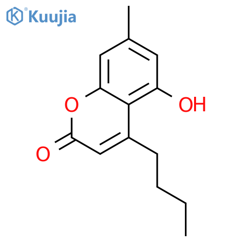 4-Butyl-5-hydroxy-7-methyl-2H-chromen-2-one structure