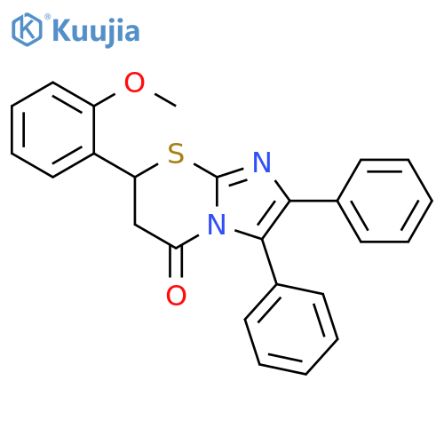 7-(2-methoxyphenyl)-2,3-diphenyl-5H,6H,7H-imidazo2,1-b1,3thiazin-5-one structure