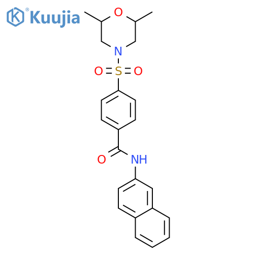 4-(2,6-dimethylmorpholin-4-yl)sulfonyl-N-(naphthalen-2-yl)benzamide structure