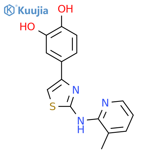 1,2-BENZENEDIOL, 4-[2-[(3-METHYL-2-PYRIDINYL)AMINO]-4-THIAZOLYL]- structure