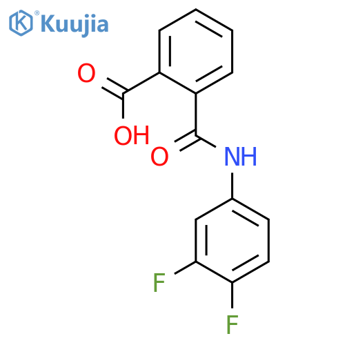 2-[[(3,4-DIFLUOROPHENYL)AMINO]CARBONYL]-BENZOIC ACID structure