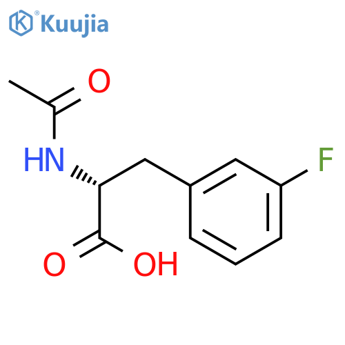 (2R)-2-acetamido-3-(3-fluorophenyl)propanoic acid structure