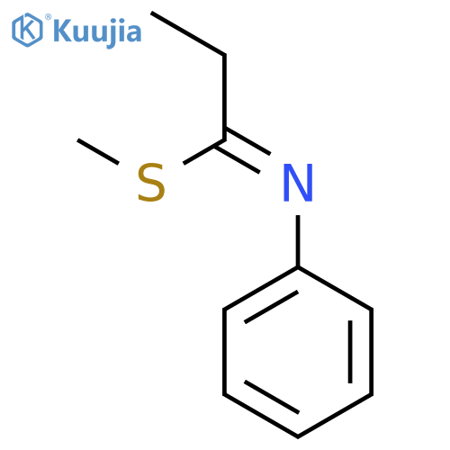 Propanimidothioic acid, N-phenyl-, methyl ester structure