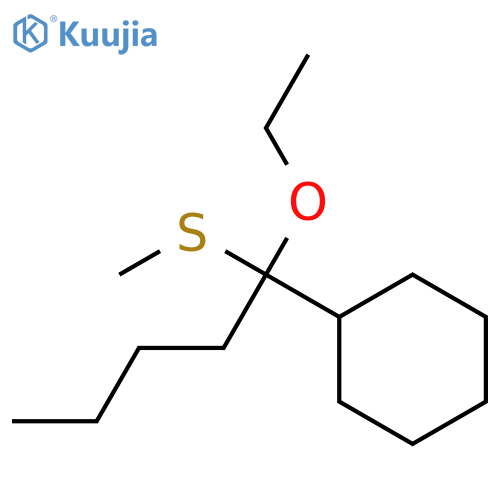 Cyclohexane, [1-ethoxy-1-(methylthio)pentyl]- structure