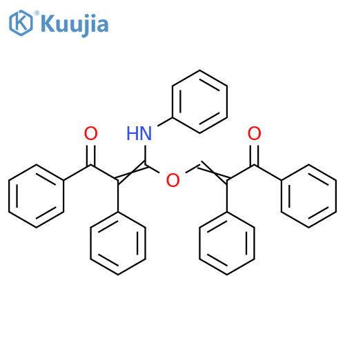 2-Propen-1-one,3-[(3-oxo-2,3-diphenyl-1-propenyl)oxy]-1,2-diphenyl-3-(phenylamino)- structure