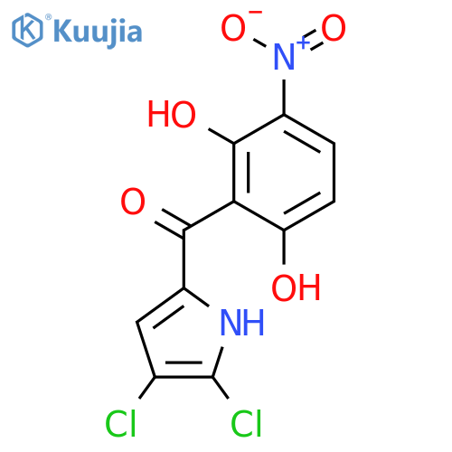 (4,5-dichloro-pyrrol-2-yl)-(2,6-dihydroxy-3-nitro-phenyl)-methanone structure