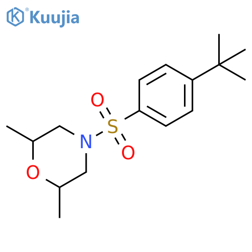 4-(4-tert-butylbenzenesulfonyl)-2,6-dimethylmorpholine structure