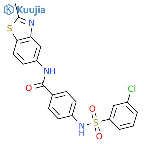 4-(3-chlorobenzenesulfonamido)-N-(2-methyl-1,3-benzothiazol-5-yl)benzamide structure