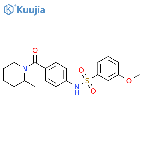 3-methoxy-N-4-(2-methylpiperidine-1-carbonyl)phenylbenzene-1-sulfonamide structure