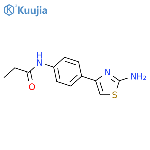 N-4-(2-Amino-1,3-thiazol-4-yl)phenylpropanamide structure