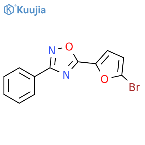 5-(5-bromofuran-2-yl)-3-phenyl-1,2,4-oxadiazole structure