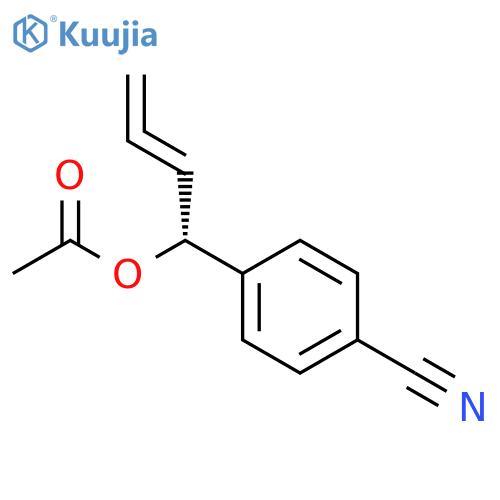 Benzonitrile, 4-[(1R)-1-(acetyloxy)-2,3-butadienyl]- structure