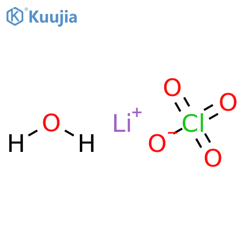 Perchloric acid, lithium salt, hydrate structure