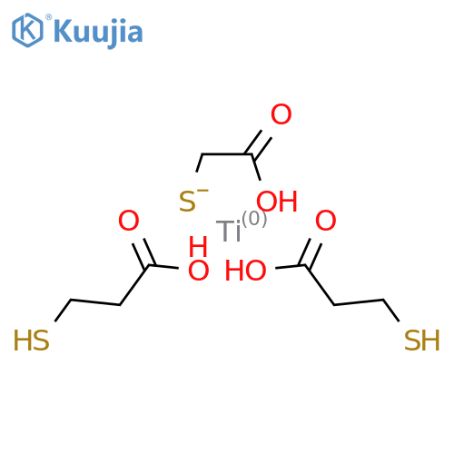 Titanium, ((mercapto-kappaS)acetato(2-)-kappaO)bis(3-(mercapto-kappaS)propanoato-kappaO)- structure
