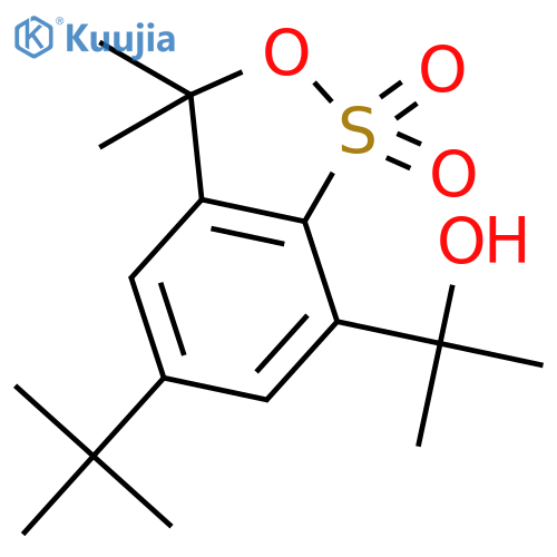 3H-2,1-Benzoxathiole-7-methanol,5-(1,1-dimethylethyl)-a,a,3,3-tetramethyl-, 1,1-dioxide structure