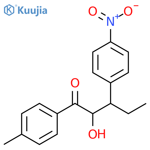 1-Pentanone, 2-hydroxy-1-(4-methylphenyl)-3-(4-nitrophenyl)- structure