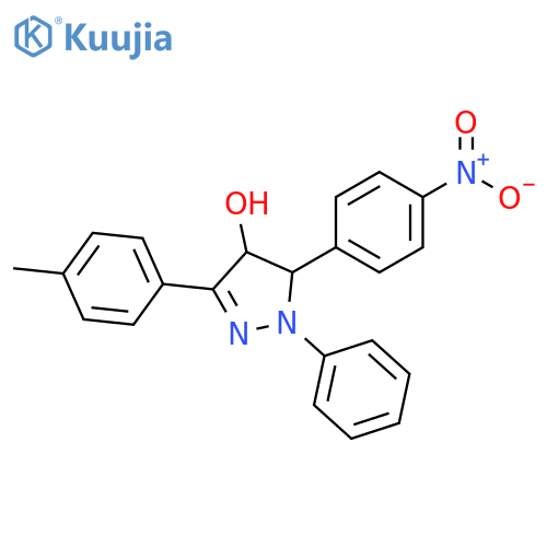 1H-Pyrazol-4-ol,4,5-dihydro-3-(4-methylphenyl)-5-(4-nitrophenyl)-1-phenyl- structure