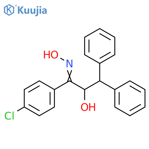 1-Propanone, 1-(4-chlorophenyl)-2-hydroxy-3,3-diphenyl-, oxime structure