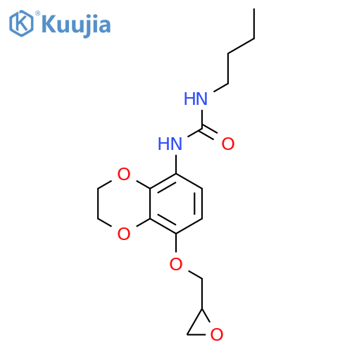 UREA, N-BUTYL-N'-[2,3-DIHYDRO-8-(OXIRANYLMETHOXY)-1,4-BENZODIOXIN-5-YL]- structure
