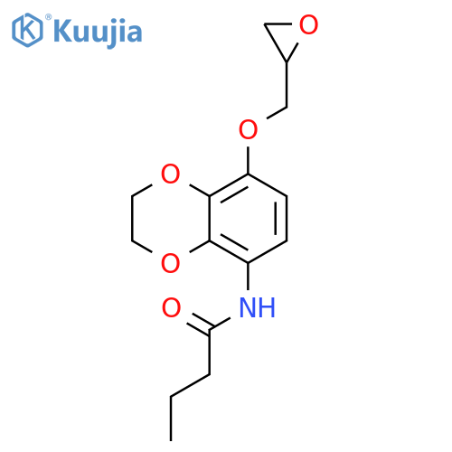 BUTANAMIDE, N-[2,3-DIHYDRO-8-(OXIRANYLMETHOXY)-1,4-BENZODIOXIN-5-YL]- structure