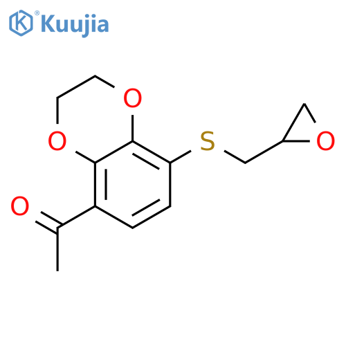 ETHANONE, 1-[2,3-DIHYDRO-8-[(OXIRANYLMETHYL)THIO]-1,4-BENZODIOXIN-5-YL]- structure