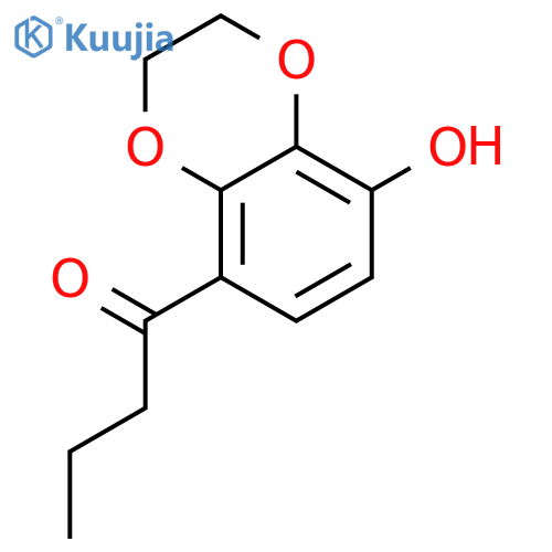 1-Butanone, 1-(2,3-dihydro-8-hydroxy-1,4-benzodioxin-5-yl)- structure