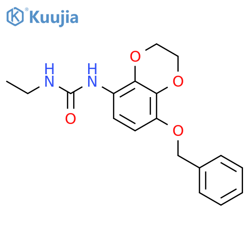 UREA, N-[2,3-DIHYDRO-8-(PHENYLMETHOXY)-1,4-BENZODIOXIN-5-YL]-N'-ETHYL- structure