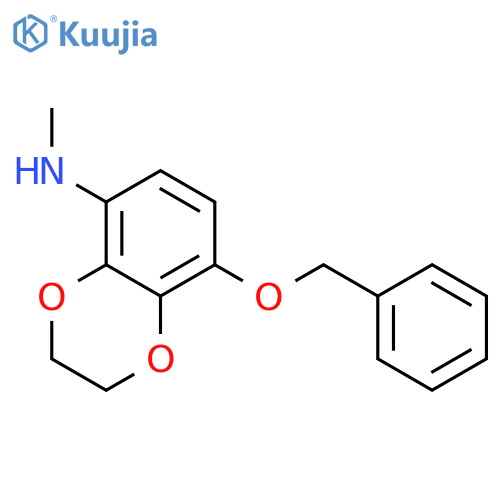 1,4-BENZODIOXIN-5-AMINE, 2,3-DIHYDRO-N-METHYL-8-(PHENYLMETHOXY)- structure