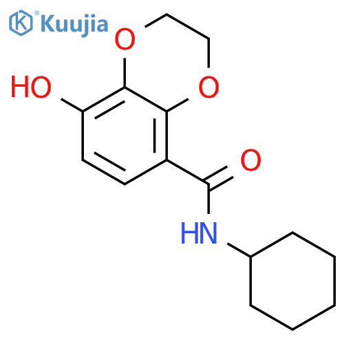 1,4-BENZODIOXIN-5-CARBOXAMIDE, N-CYCLOHEXYL-2,3-DIHYDRO-8-HYDROXY- structure