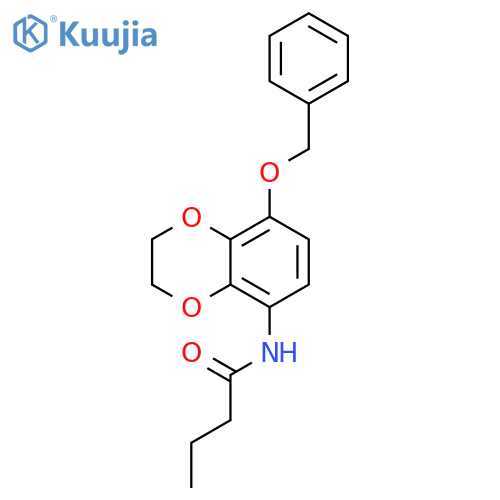 BUTANAMIDE, N-[2,3-DIHYDRO-8-(PHENYLMETHOXY)-1,4-BENZODIOXIN-5-YL]- structure
