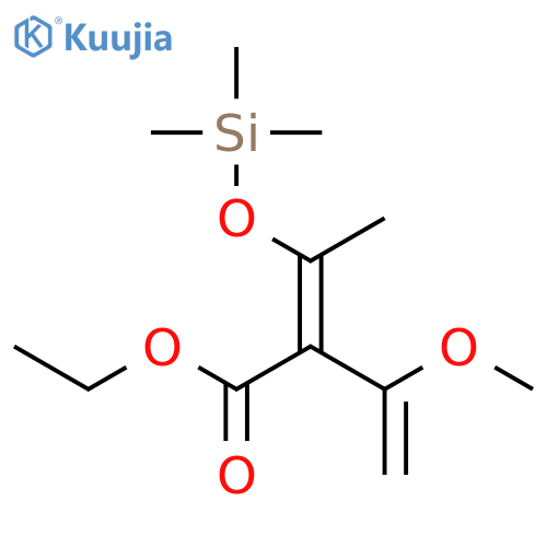 2-Butenoic acid, 2-(1-methoxyethenyl)-3-[(trimethylsilyl)oxy]-, ethyl ester structure