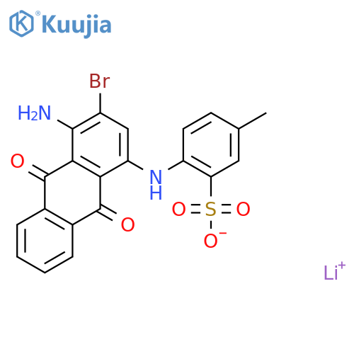 N-(4-Amino-3-bromo-1-anthraquinonyl)-p-toluidinesulfonic acid, monolithium salt structure