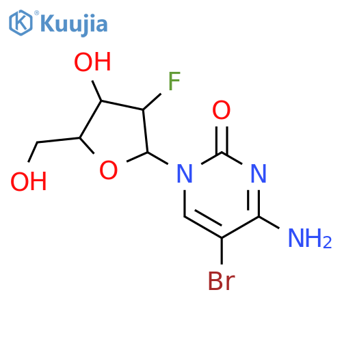 2(1H)-Pyrimidinone,4-amino-5-bromo-1-(2-deoxy-2-fluoro-b-D-arabinofuranosyl)- structure