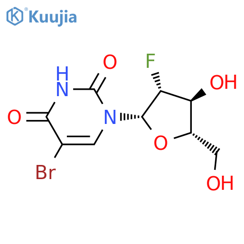 2,4(1H,3H)-Pyrimidinedione,5-bromo-1-(2-deoxy-2-fluoro-b-D-arabinofuranosyl)- structure